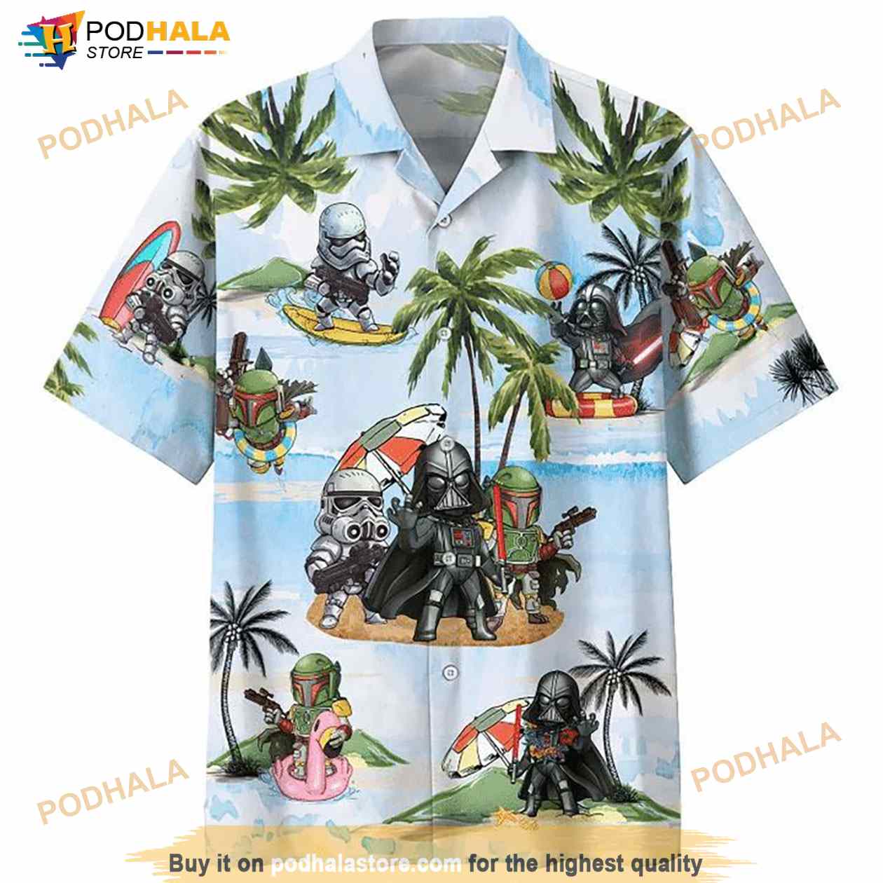 Darth Vader Star Wars Summer Vacation Print Hawaiian Shirt â Fit Fuel Gear