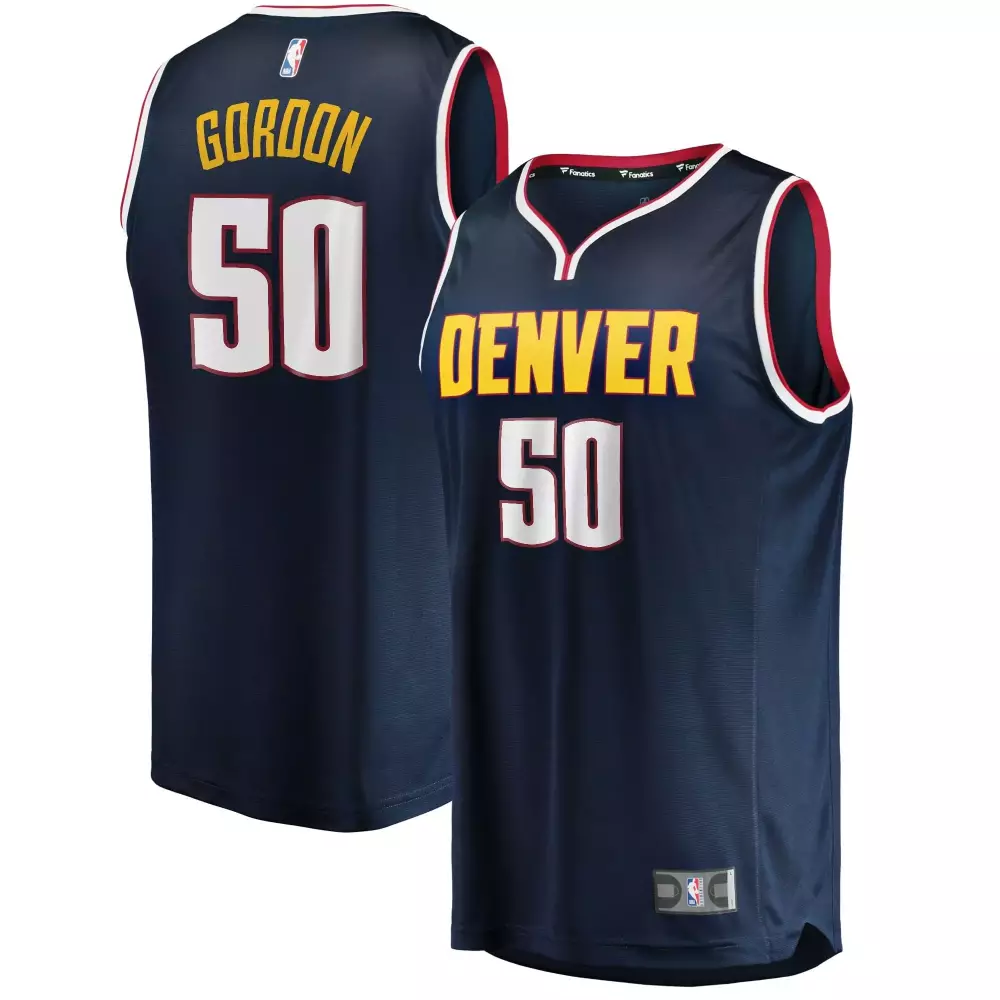 Customizable Aaron gordon denver nuggets 202021 road icon edition navy jersey gift for denver nuggets fans