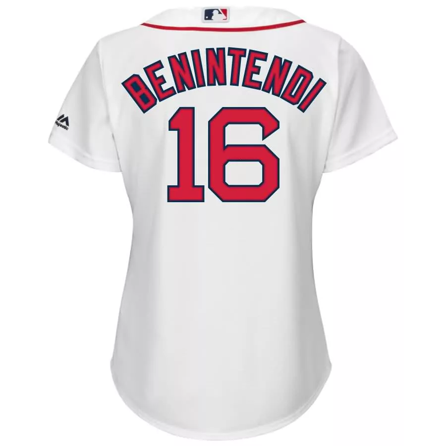 Customizable Andrew benintendi boston red sox majestic womens cool base player jersey white