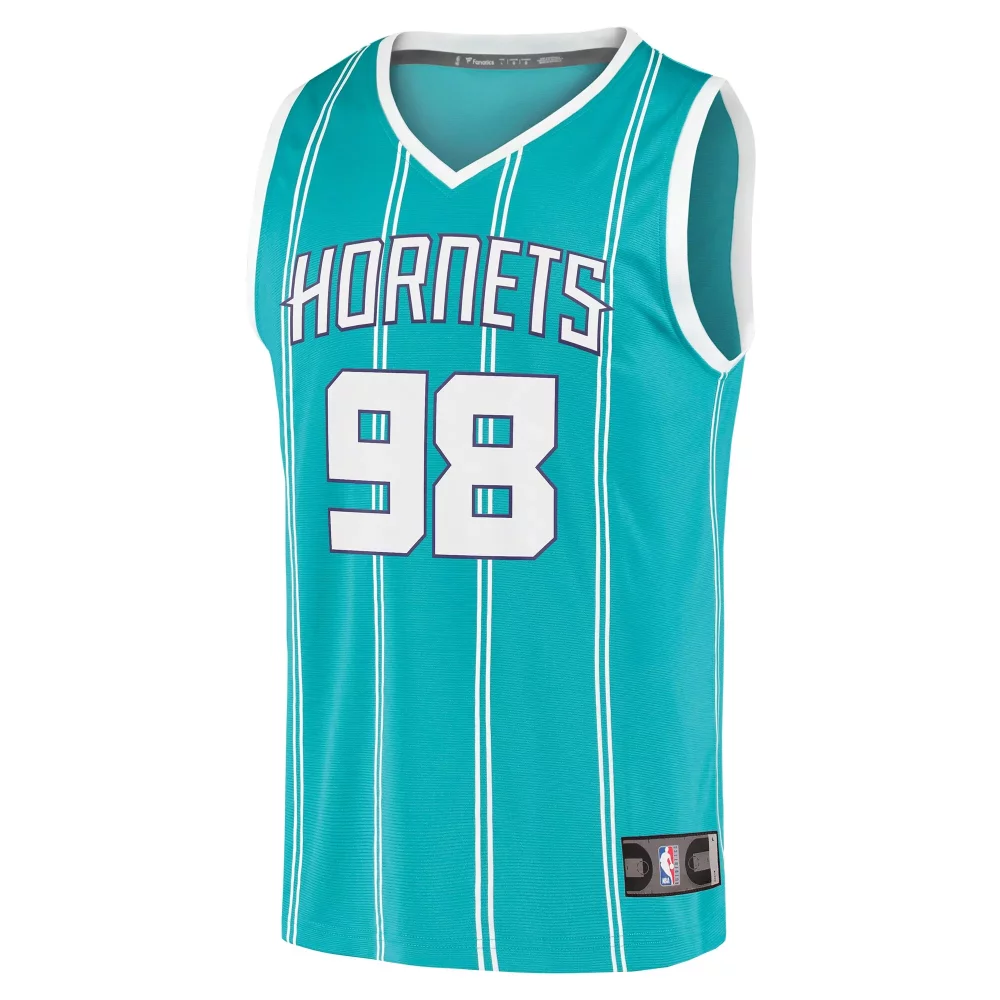 Customizable Arnoldas kulboka charlotte hornets fanatics ed 202122 fast break replica jersey icon edition teal