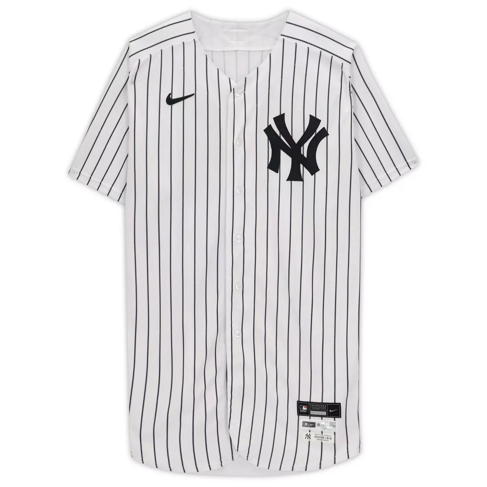 Personalized Aroldis chapman new york yankees fanatics player worn 54 pinstripe jersey vs baltimore orioles on april 28 2022 white