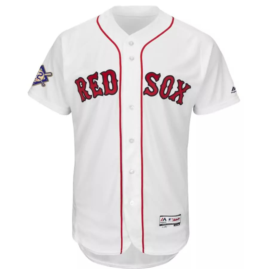 Customizable Boston red sox majestic 2018 jackie robinson day flex base jersey white