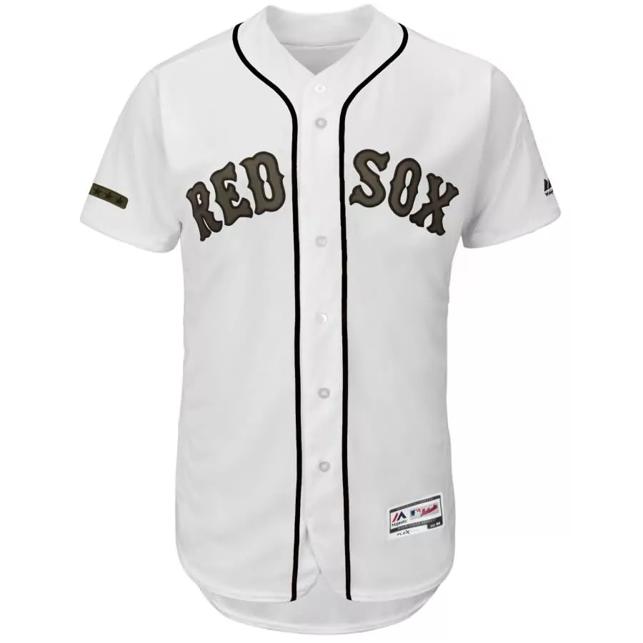 Custom Boston red sox majestic 2018 memorial day collection flex base team jersey white