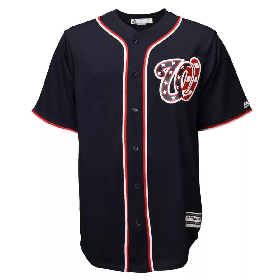 Personalized Bryce harper washington nationals majestic official cool base player jersey navy