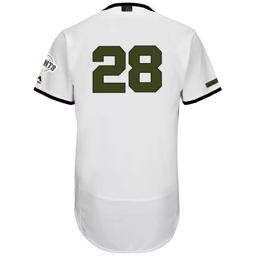 Custom Buster posey san francisco giants majestic 2017 memorial day collection flex base player jersey white