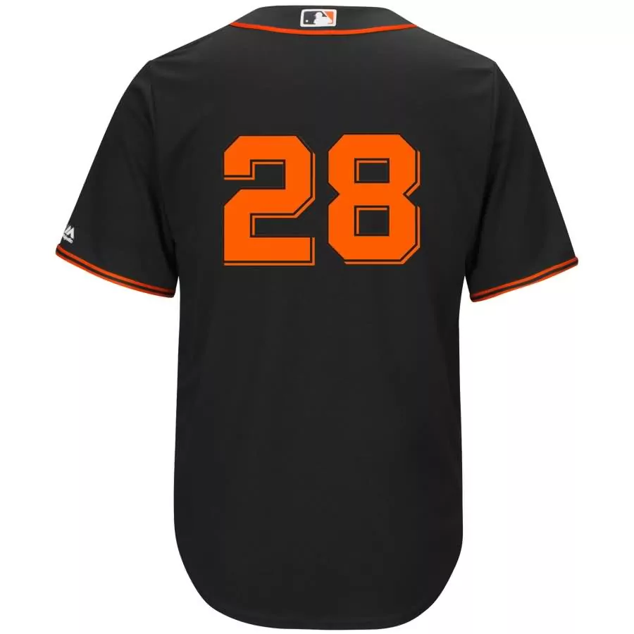 Custom Buster posey san francisco giants majestic alternate official cool base player jersey black