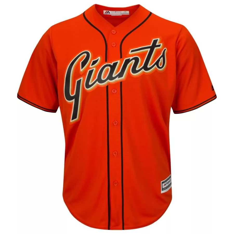 Custom Buster posey san francisco giants majestic cool base player jersey orange