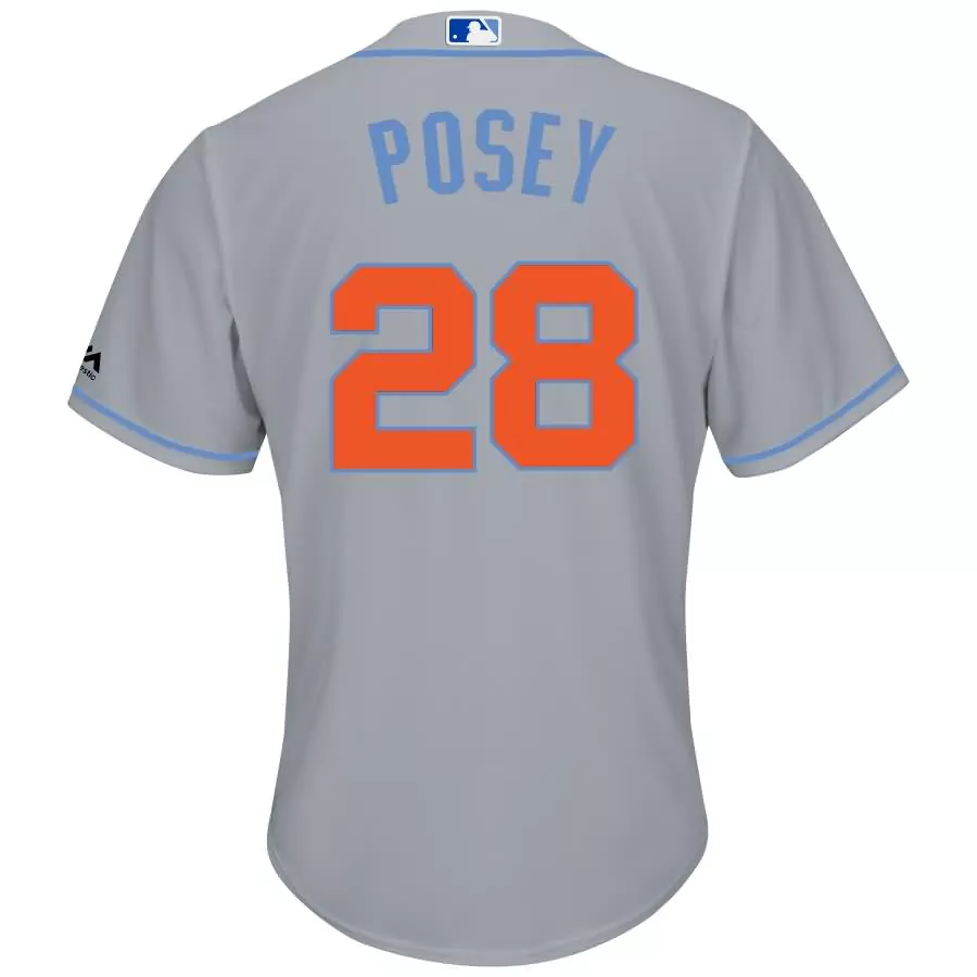 Custom Buster posey san francisco giants majestic cool base player jersey orange