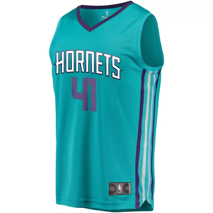 Personalized Charlotte hornets willy hernangomez fanatics ed youth fast break player jersey icon edition teal