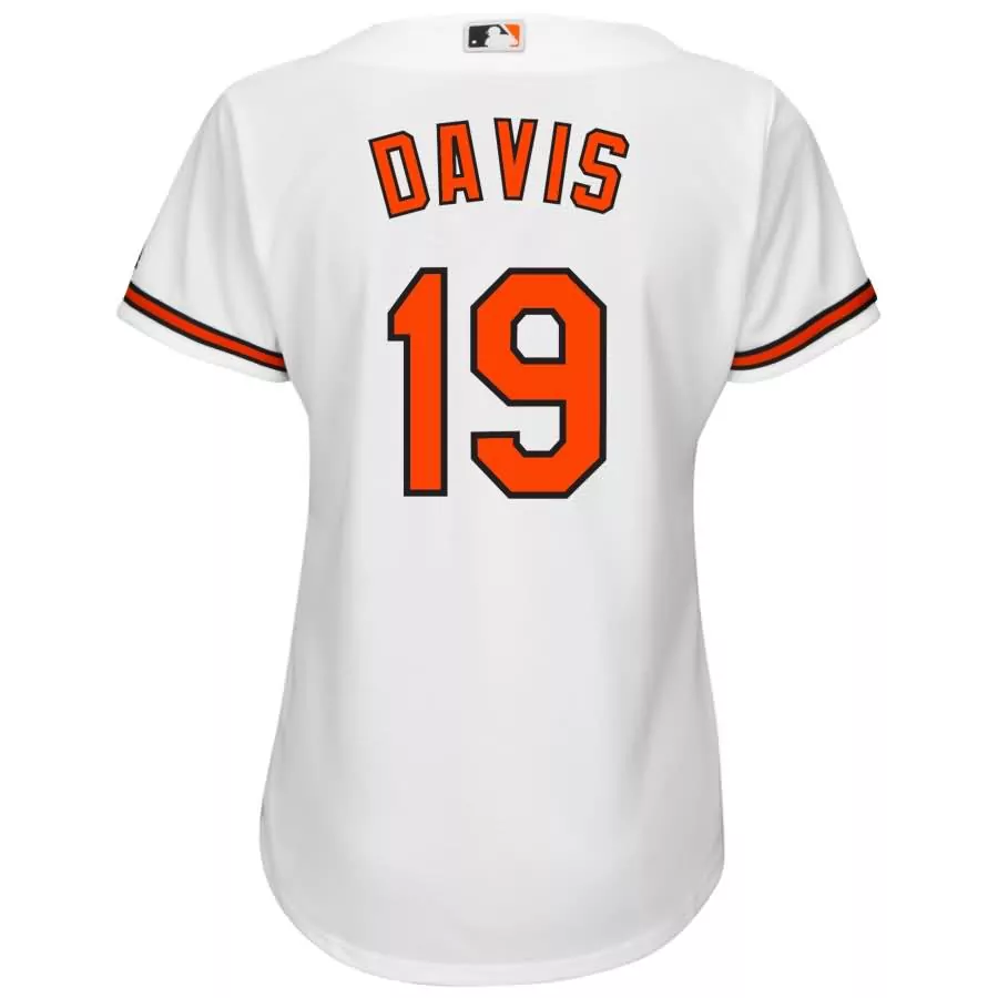 Custom Chris davis baltimore orioles majestic womens cool base player jersey white