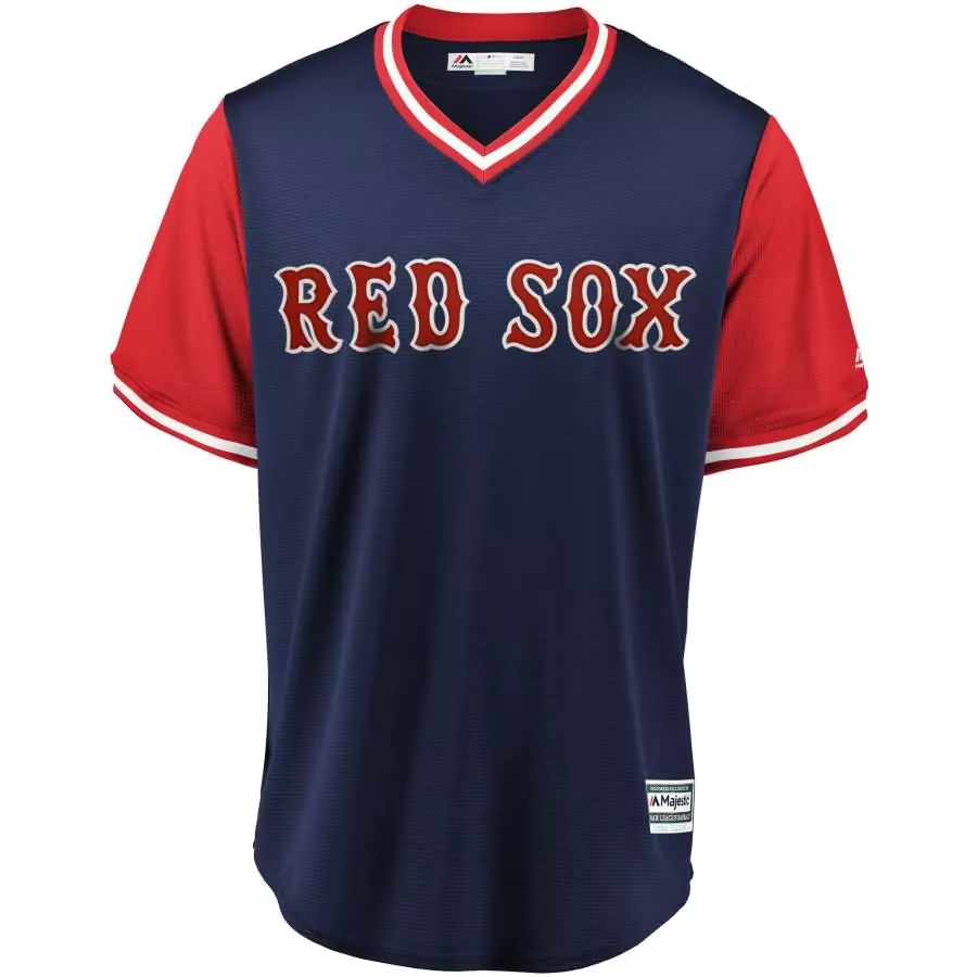 Customizable Chris sale the conductor boston red sox majestic 2018 players weekend cool base jersey navyred