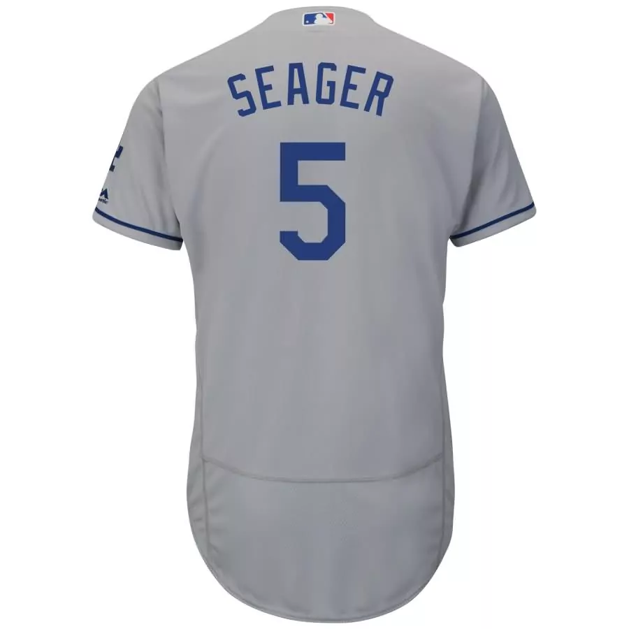 Customizable Corey seager los angeles dodgers majestic road flex base collection player jersey gray