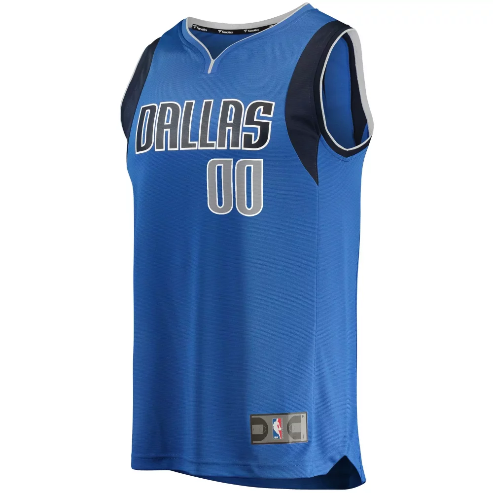Customizable Dallas mavericks fanatics ed youth fast break custom replica jersey blue icon edition