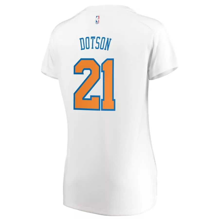 Personalized Damyean dotson new york knicks fanatics ed womens fast break jersey white association edition