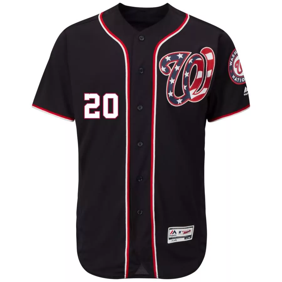Customizable Daniel murphy washington nationals majestic alternate flex base collection player jersey navy