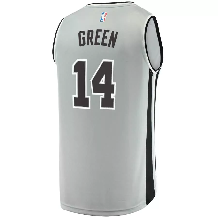 Personalized Danny green san antonio spurs fanatics ed youth fast break jersey silver statement edition