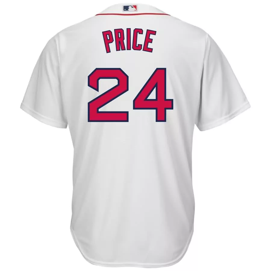 Custom David price boston red sox majestic official cool base player jersey white