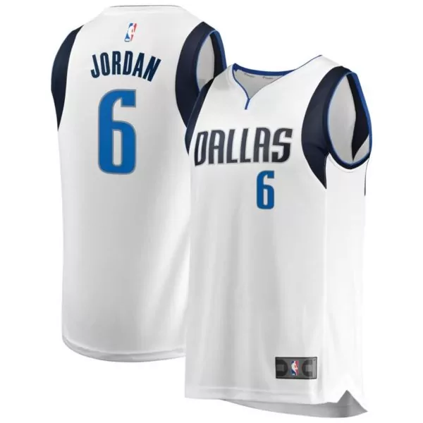 Custom Deandre jordan dallas mavericks fanatics ed fast break replica jersey association edition white