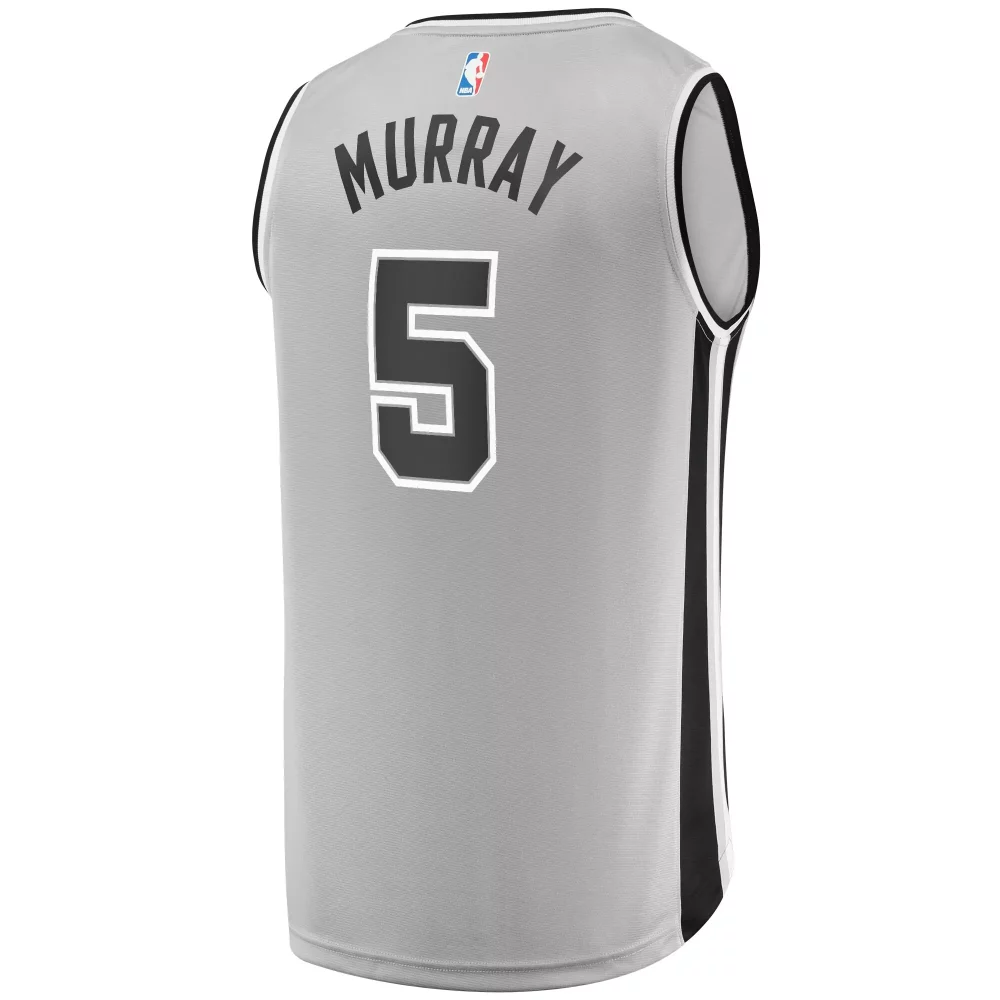 Personalized Dejounte murray san antonio spurs fanatics ed youth fast break player jersey statement edition silver