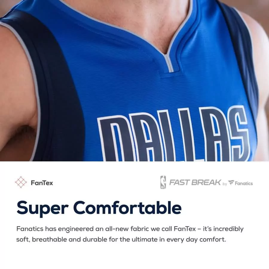 Custom Dennis smith dallas mavericks fanatics ed fast break replica jersey blue icon edition f1rst sports