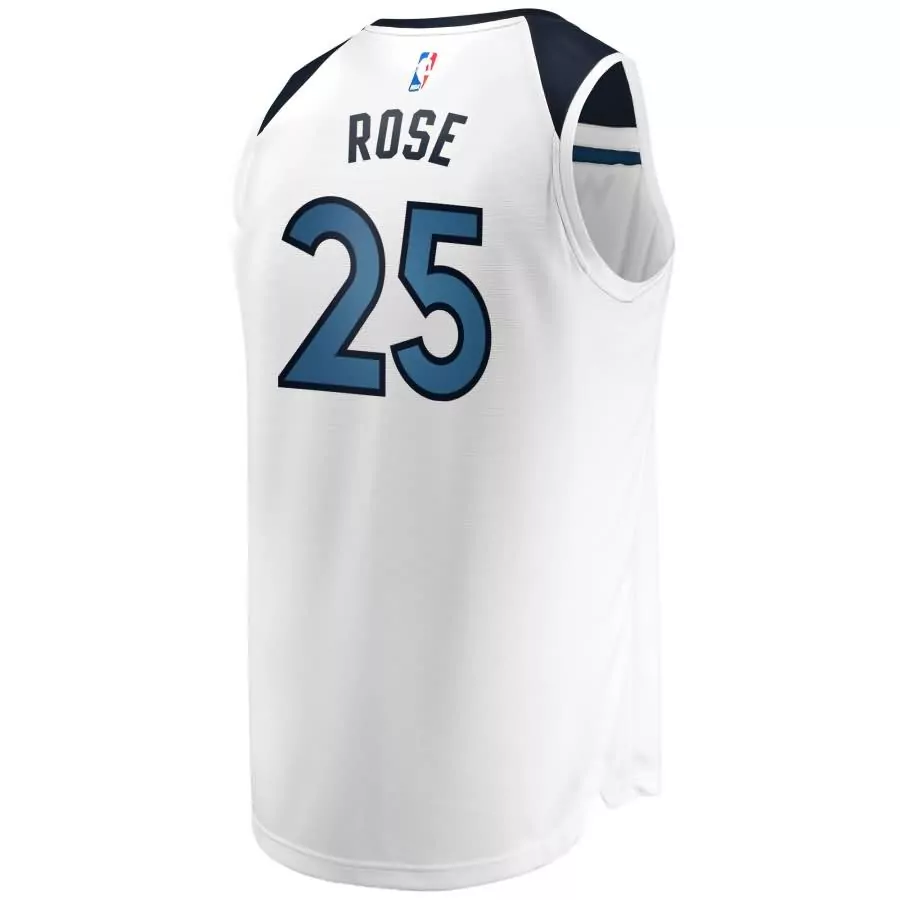 Personalized Derrick rose minnesota timberwolves fanatics ed fast break player jersey association edition white