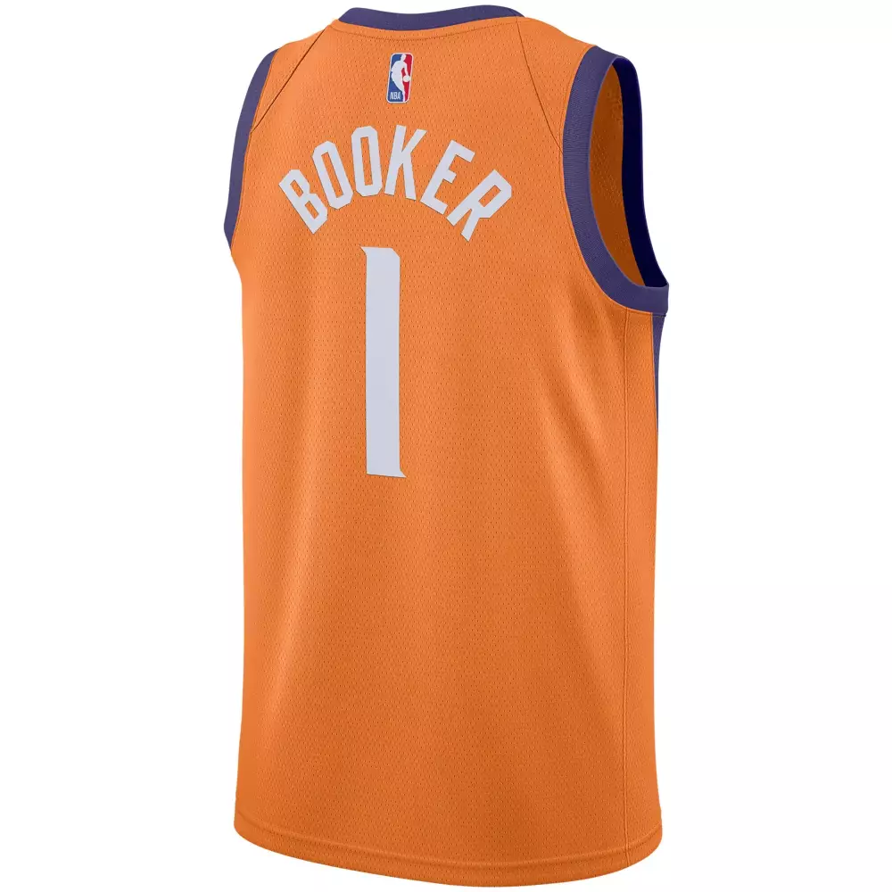 Personalized Devin booker phoenix suns jordan 202021 swingman jersey statement edition orange