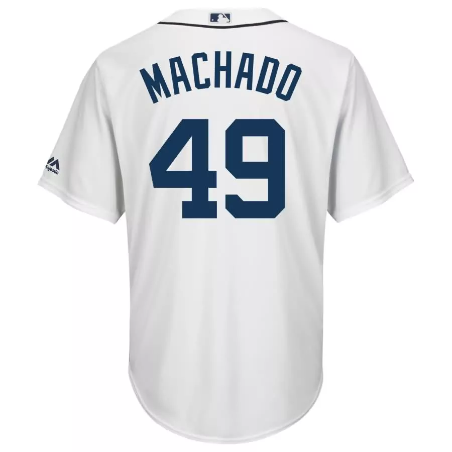 Custom Dixon machado detroit tigers majestic home cool base player jersey white