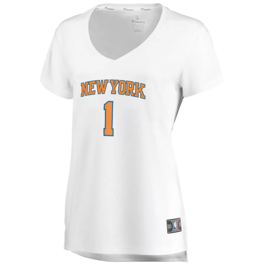 Customizable Emmanuel mudiay new york knicks fanatics ed womens fast break jersey white association edition