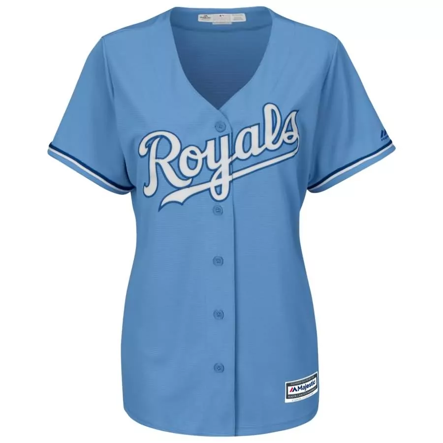 Custom Eric hosmer kansas city royals majestic womens cool base player jersey light blue