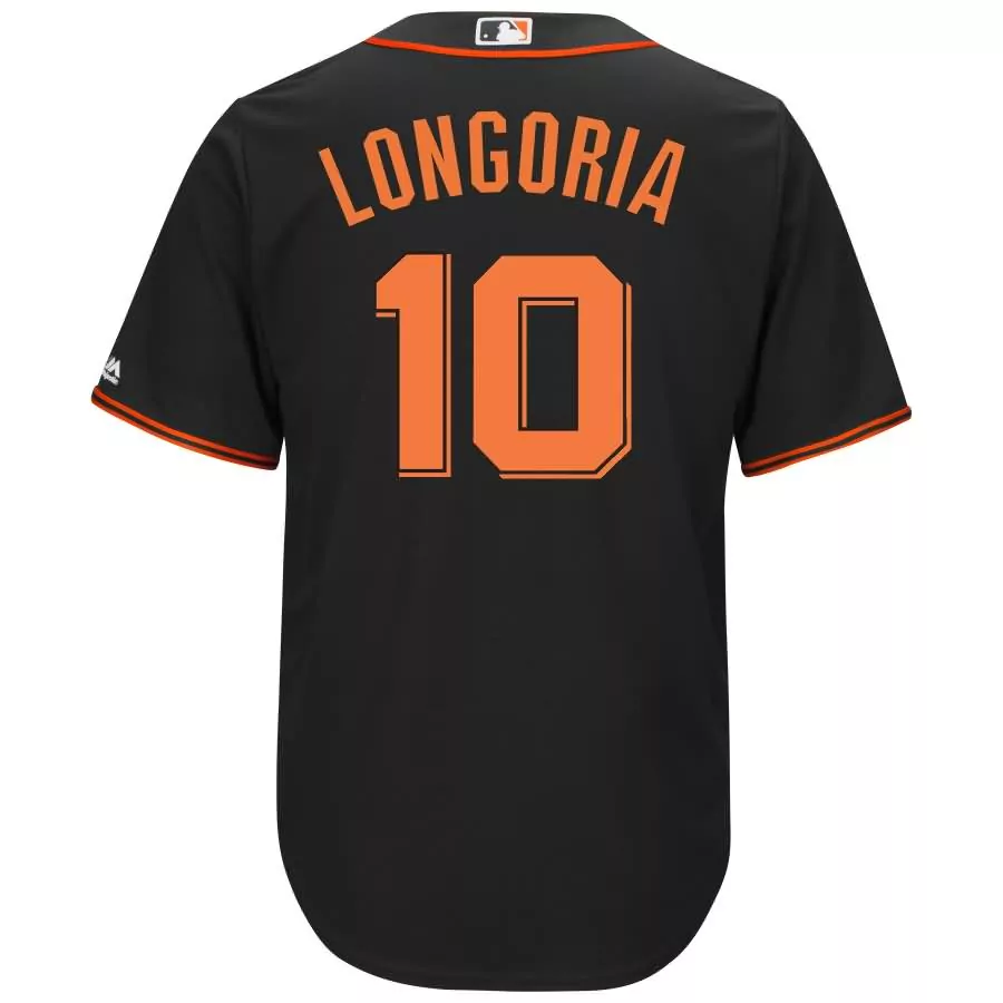 Custom Evan longoria san francisco giants majestic alternate cool base player jersey black