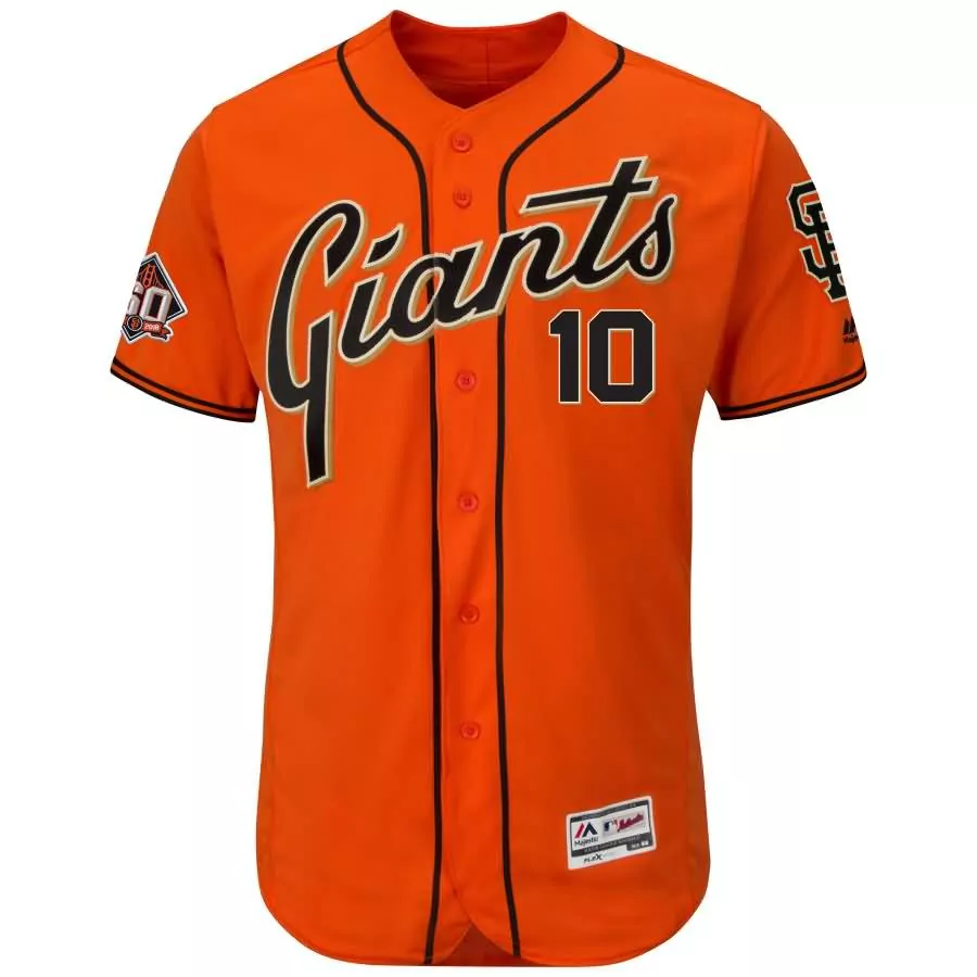 Custom Evan longoria san francisco giants majestic alternate cool base player jersey black
