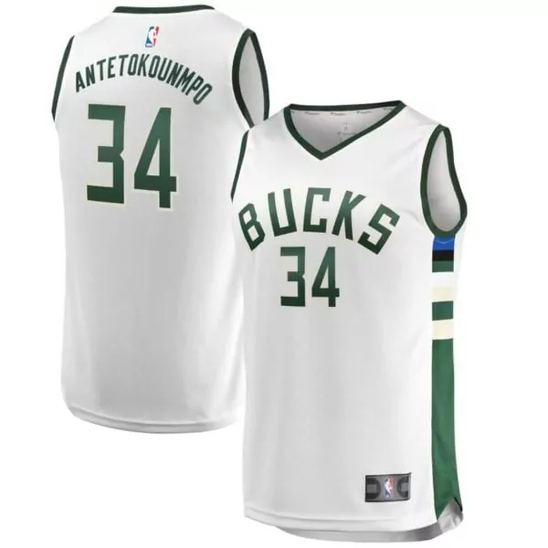 Custom Giannis antetokounmpo milwaukee bucks fanatics ed fast break jersey white association edition f1rst sports