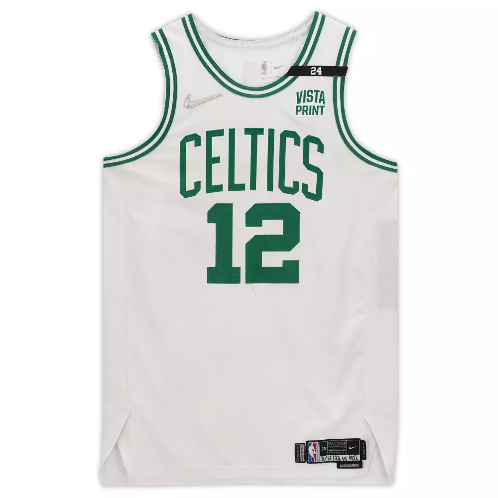 Custom Grant williams boston celtics game used 12 jersey vs milwaukee bucks on may 15 2022 size 504