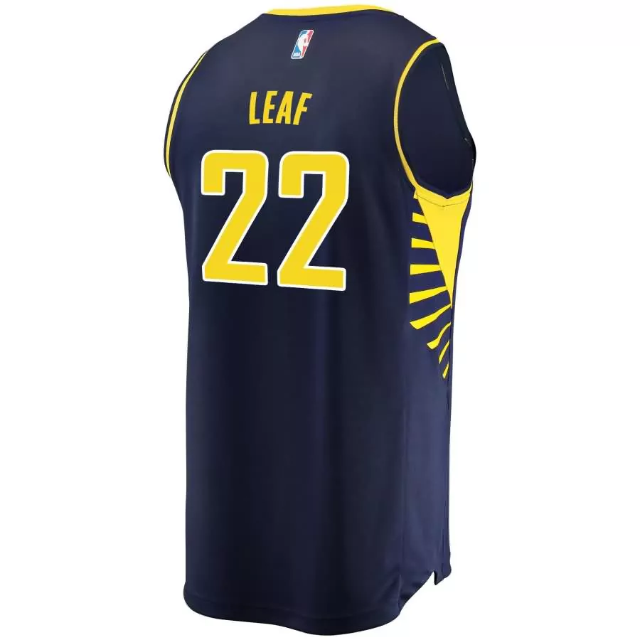Customizable Indiana pacers tj leaf fanatics ed youth fast break player jersey icon edition navy