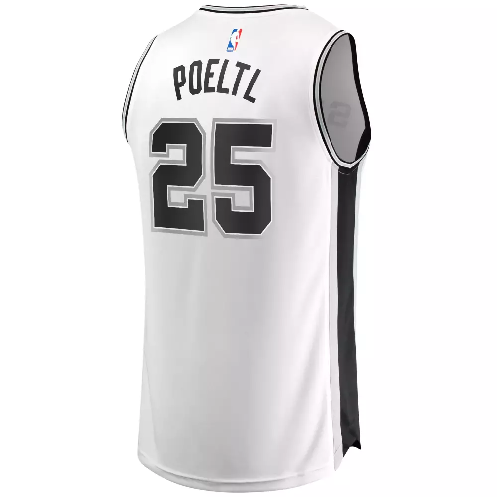 Custom Jakob poeltl san antonio spurs fanatics ed youth fast break player jersey association edition white