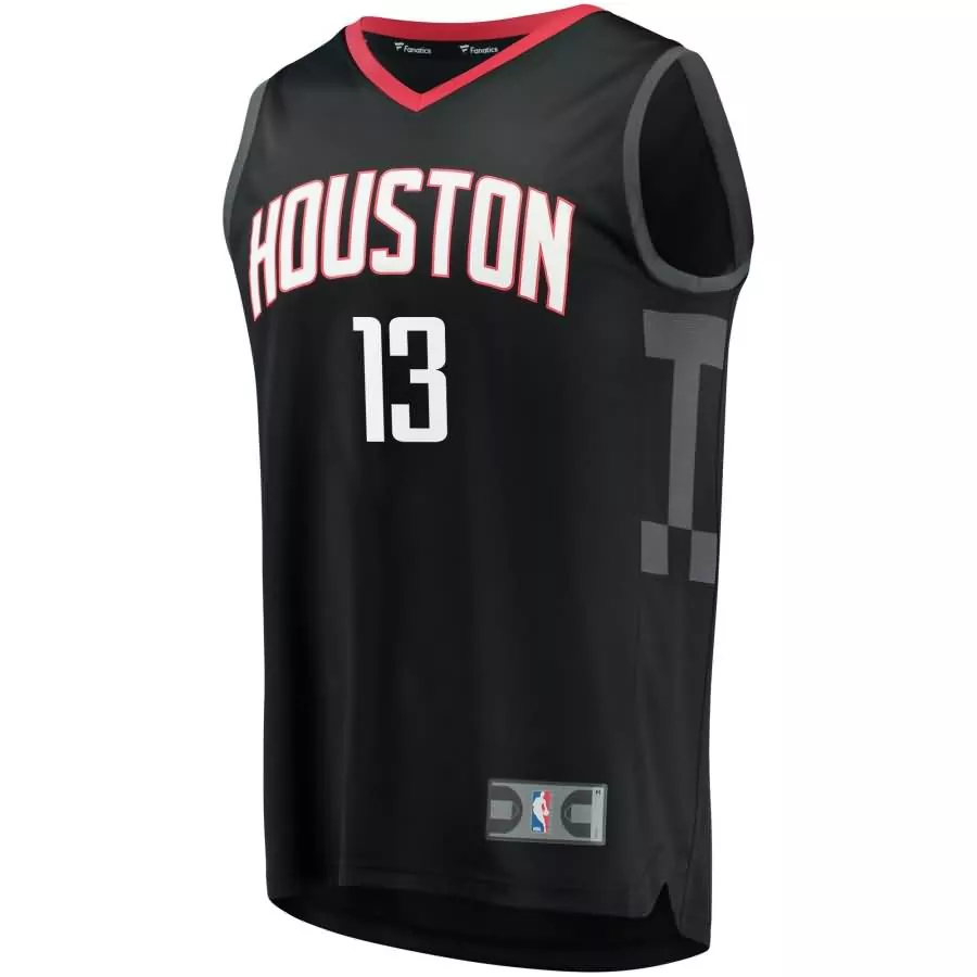 Custom James harden houston rockets fanatics ed fast break jersey black statement edition f1rst sports