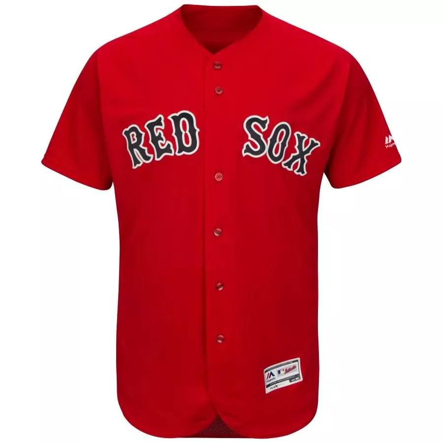 Customizable Jd martinez boston red sox majestic collection flex base player jersey scarlet