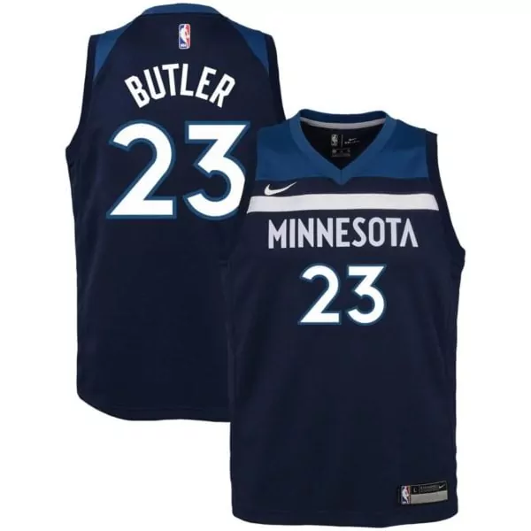 Personalized Jimmy butler minnesota timberwolves youth swingman jersey navy icon edition f1rst sports