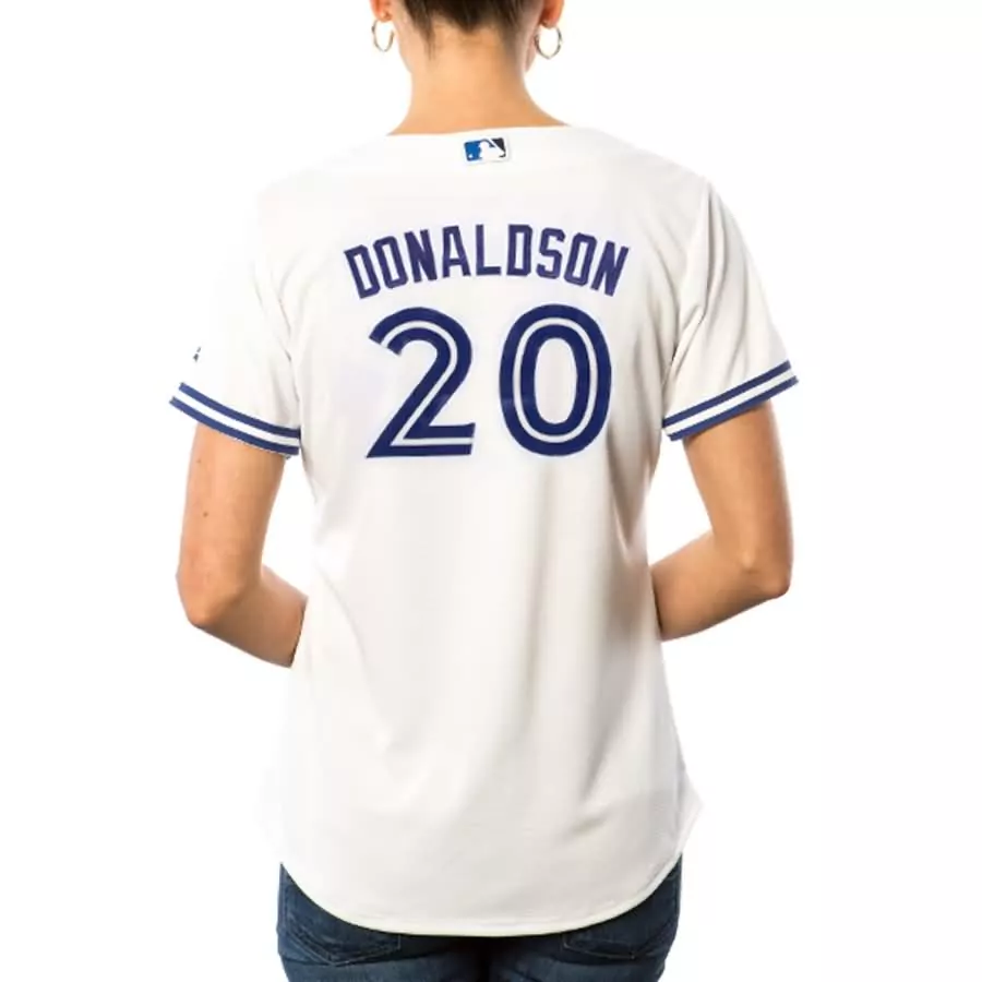 Custom Josh donaldson toronto blue jays majestic womens cool base player jersey white