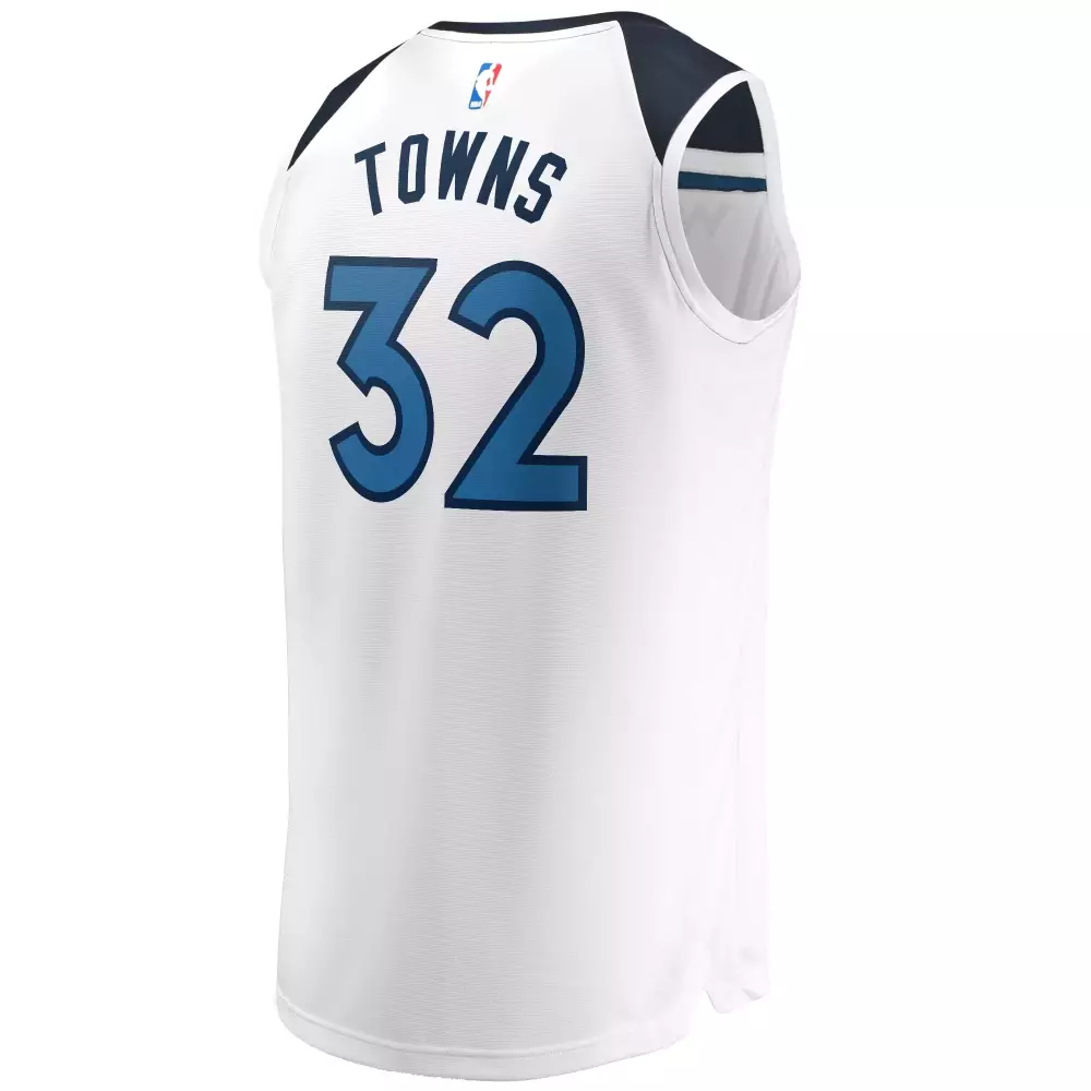 Custom Karl anthony towns minnesota timberwolves fanatics ed youth fast break player jersey association edition white
