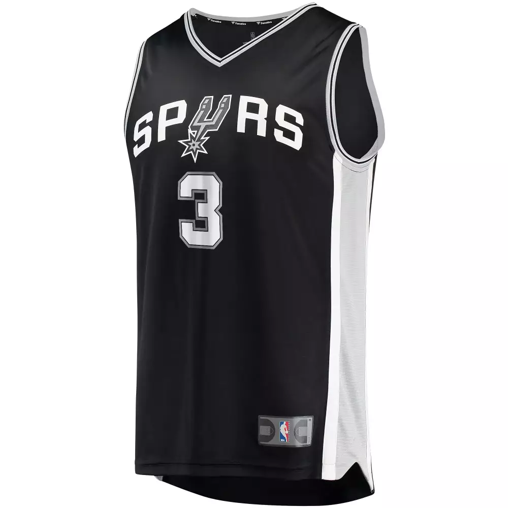 Custom Keldon johnson san antonio spurs fanatics ed youth fast break jersey black icon edition