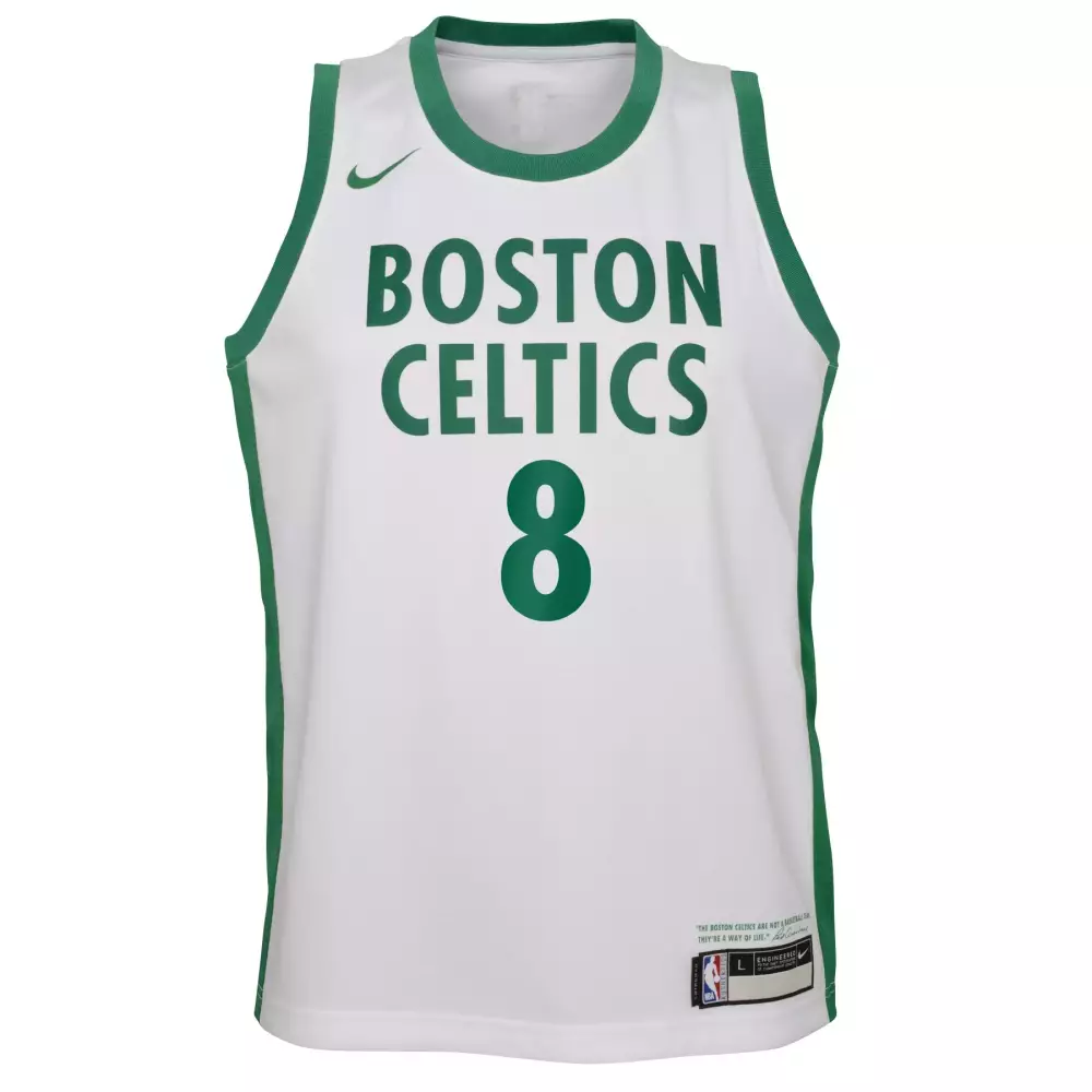 Customizable Kemba walker boston celtics youth 202021 swingman jersey white city edition