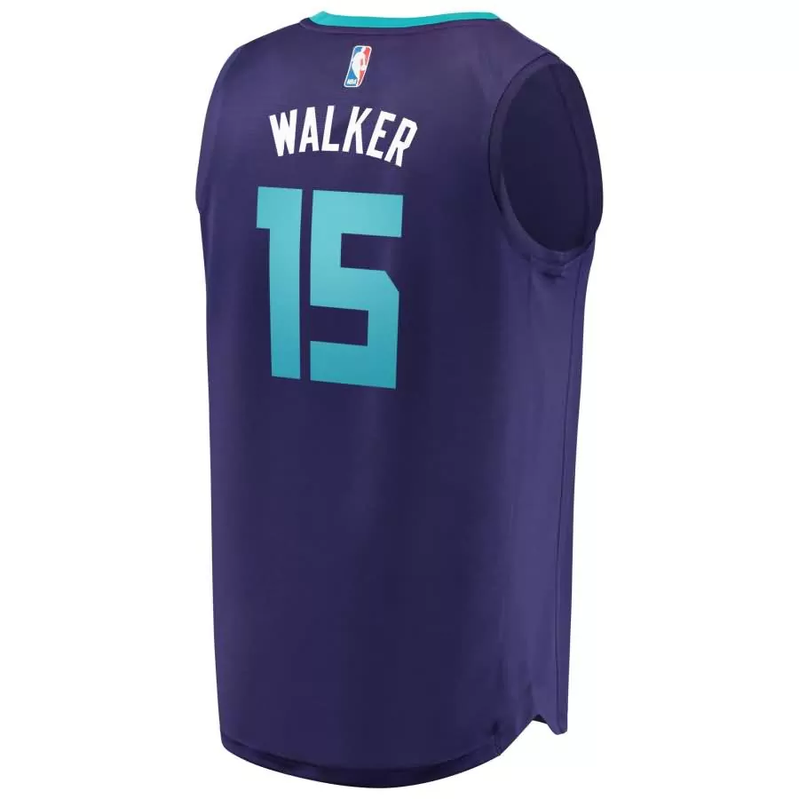 Personalized Kemba walker charlotte hornets fanatics ed fast break replica player jersey statement edition purple