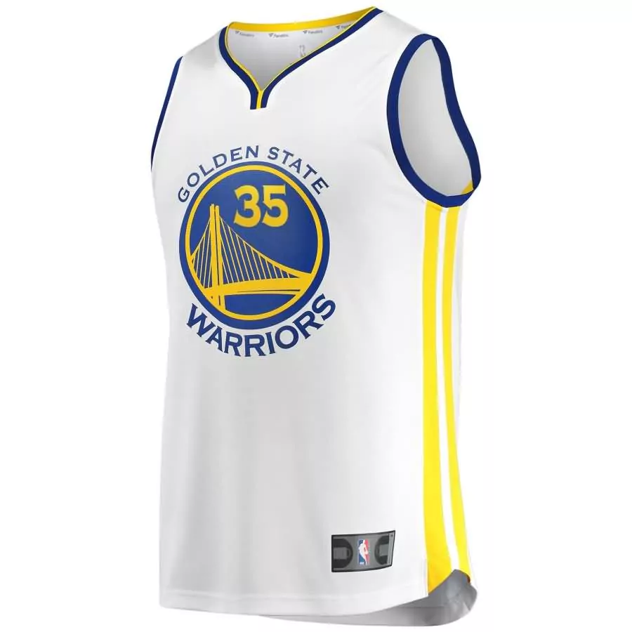 Custom Kevin durant golden state warriors fanatics ed youth fast break jersey white association edition f1rst sports