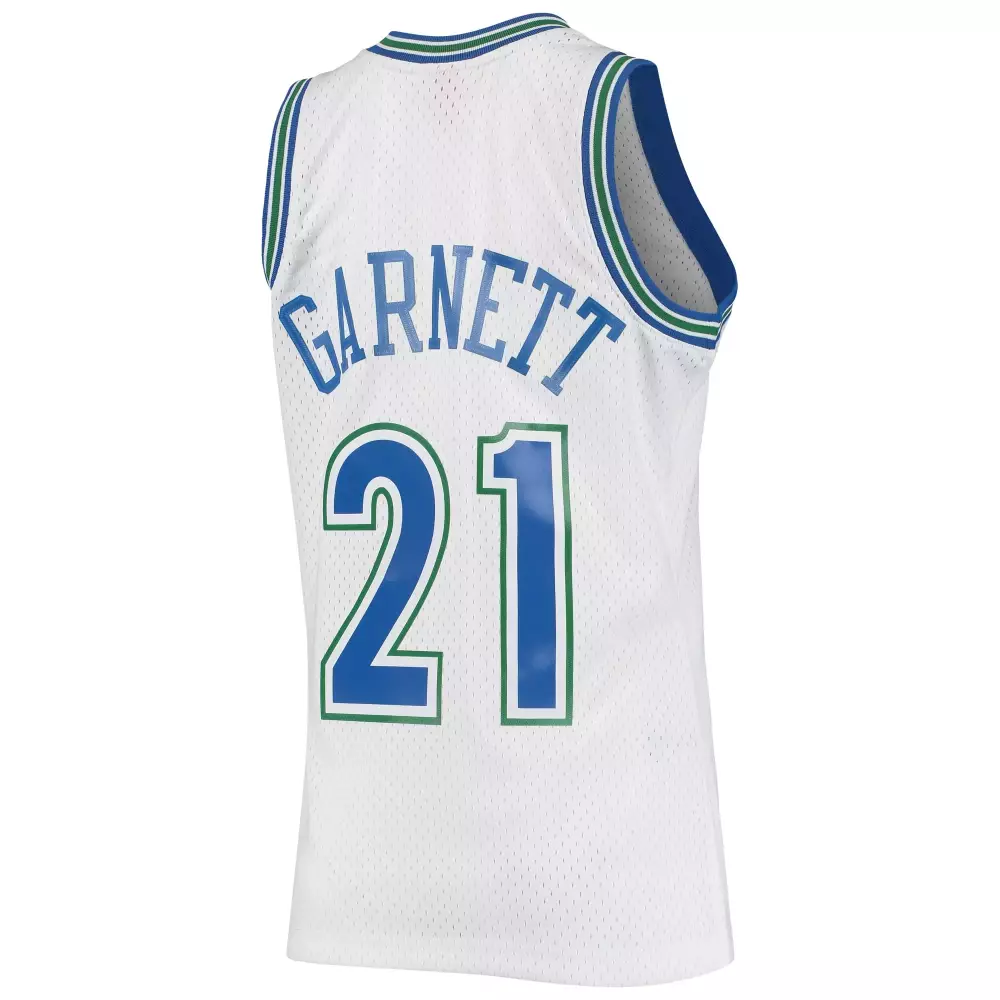 Custom Kevin garnett minnesota timberwolves mitchell amp ness 199596 hardwood classics swingman jersey statement edition white