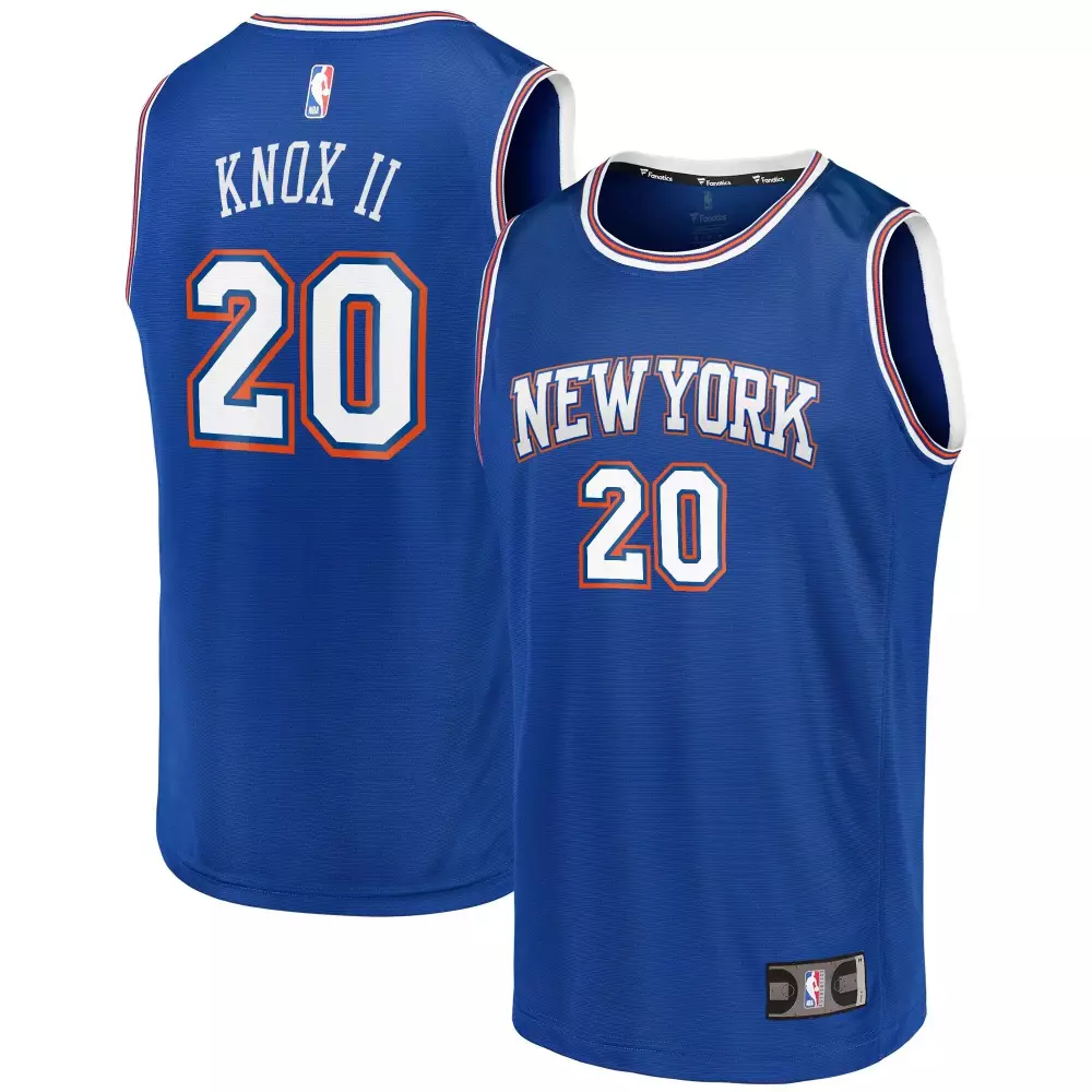 Custom Kevin knox new york knicks team royal statement edition jersey gift for new york knicks fans