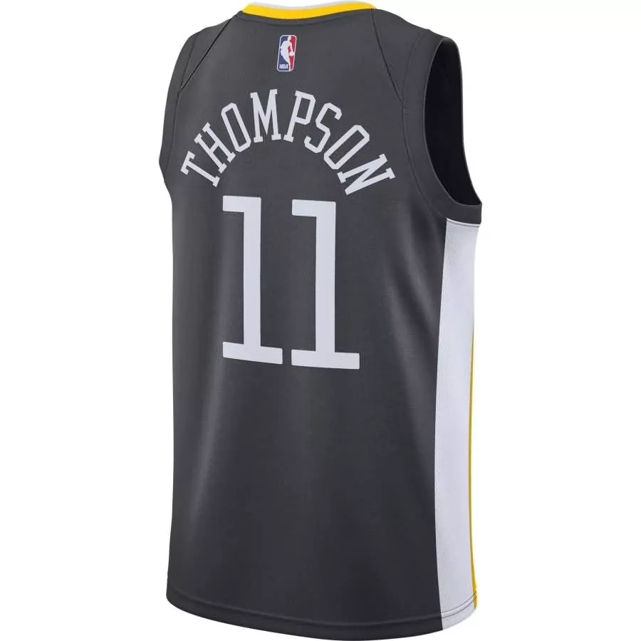 Customizable Klay thompson golden state warriors swingman jersey statement edition black f1rst sports