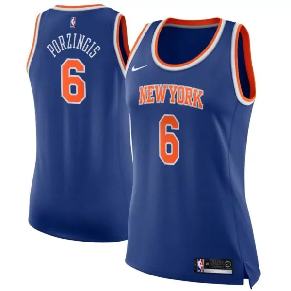 Customizable Kristaps porzingis new york knicks womens swingman jersey blue icon edition f1rst sports