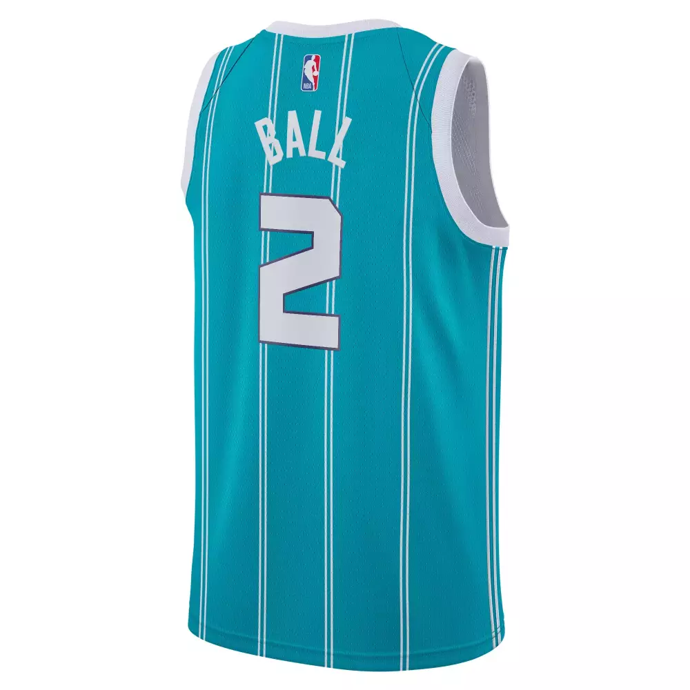 Customizable Lamelo ball charlotte hornets jordan 2020 nba draft first round pick swingman jersey teal icon edition