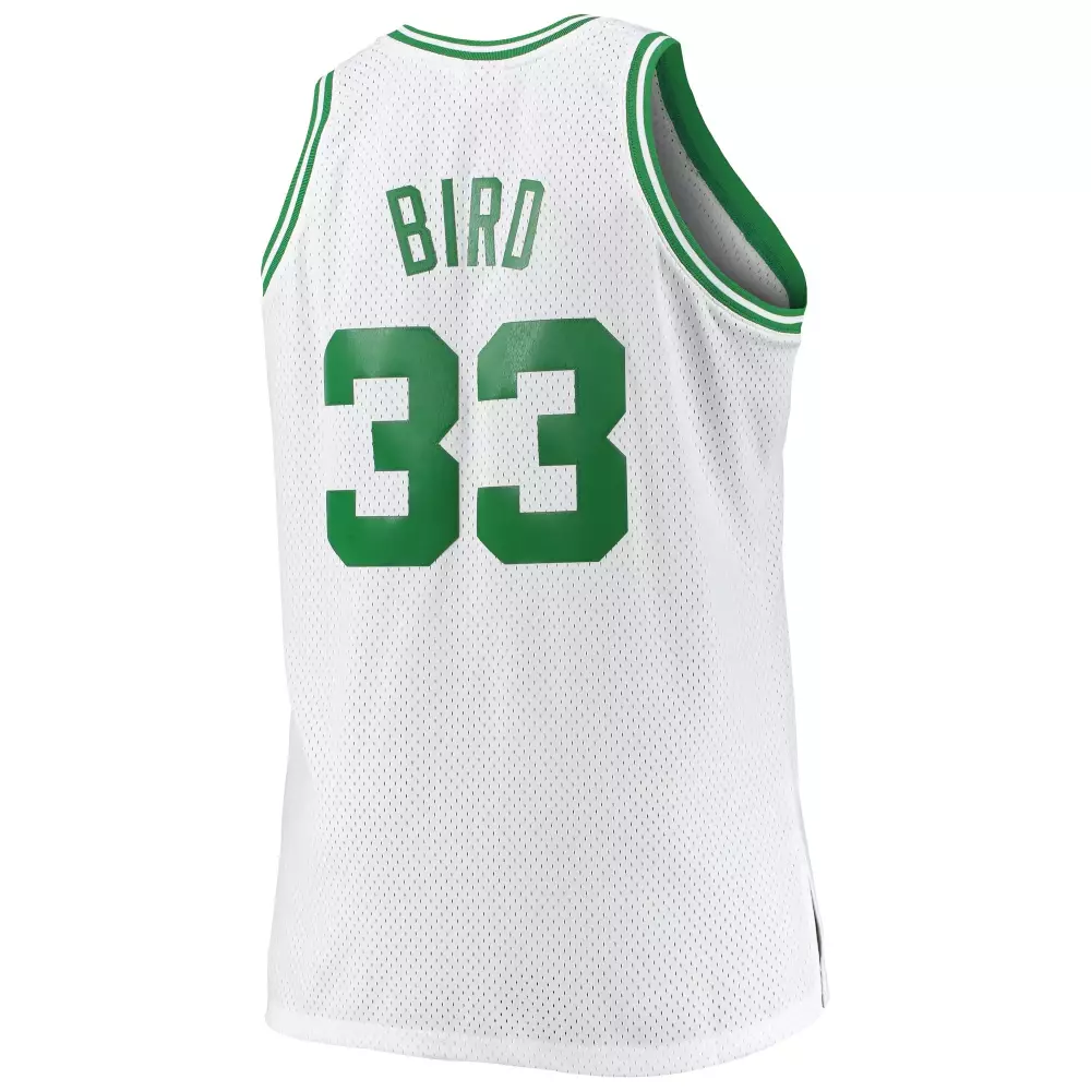 Custom Larry bird boston celtics mitchell amp ness big amp tall 1985 86 hardwood classics swingman jersey white